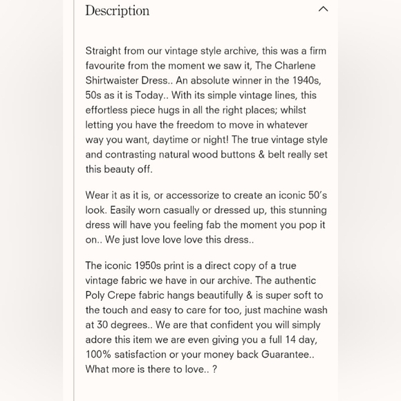 Rock N Romance Charlene Cinnamon Wisp Shirt Dress UK18 US14 - Picture 4 of 5